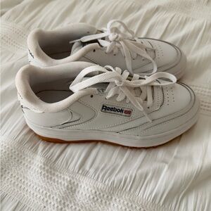 Reebok White Sneakers with Gum Sole
